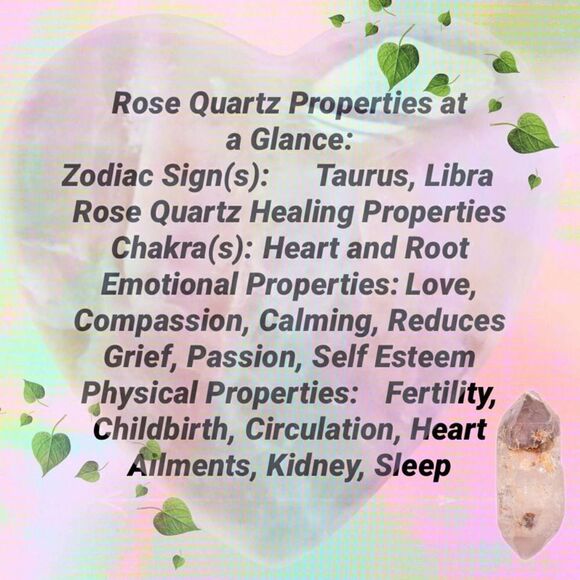 Rose Quarts Heart Chakra Large Rose Heart Stone - Picture 7 of 8